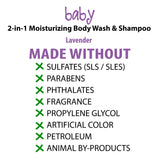 Belcam Bath Therapy Gel lavant hydratant et Shampooing pour bébé Lavande