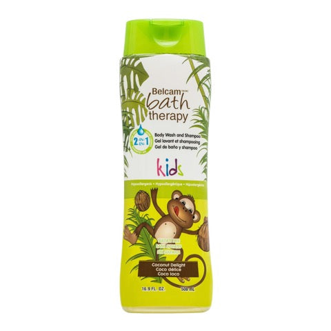 Belcam Bath Therapy Body Wash & Shampoo for Kids Coconut Delight